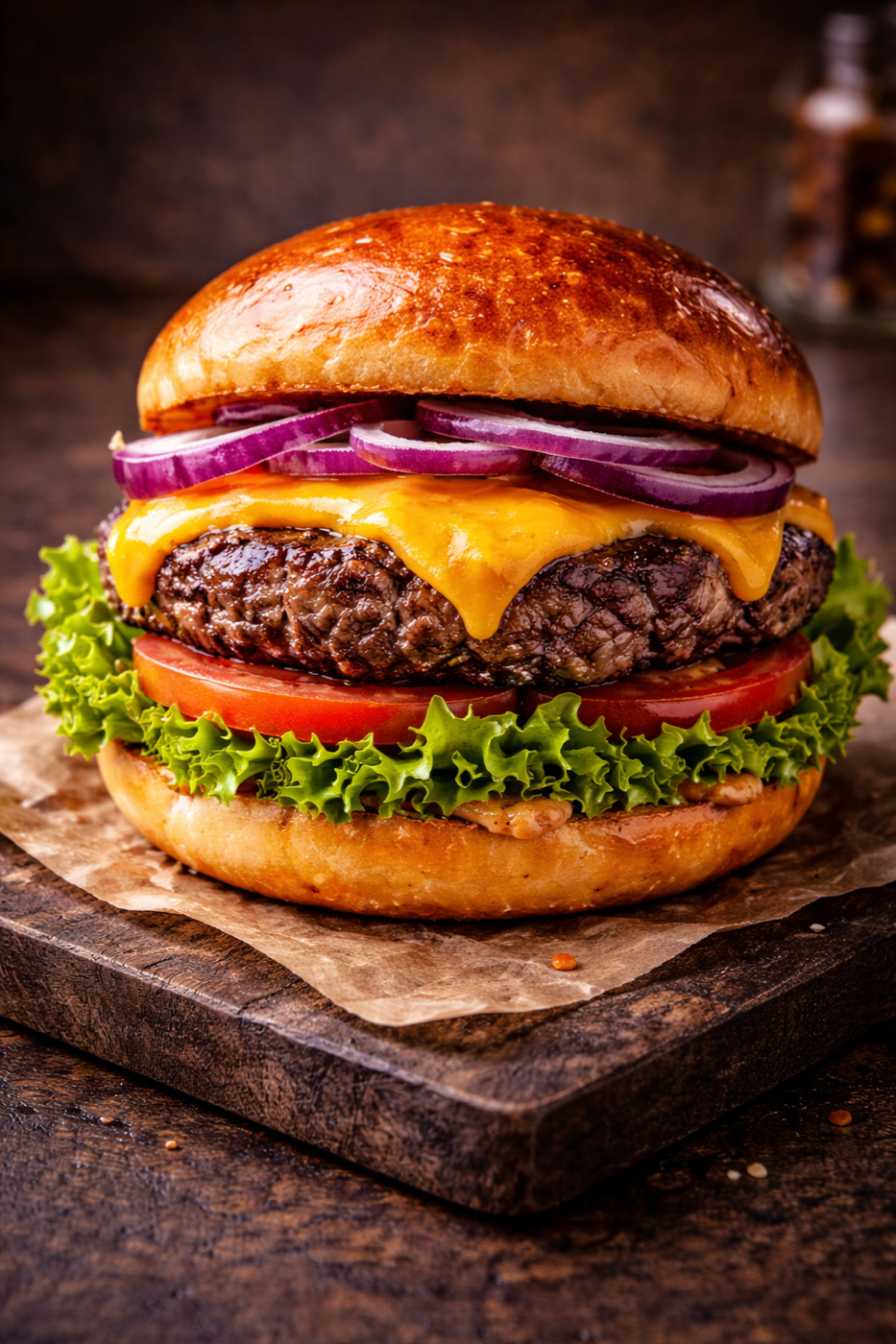 Burger de vita cu cartofi